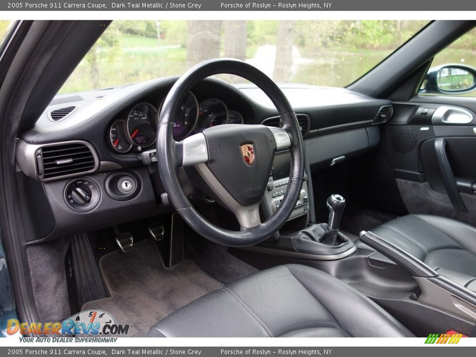 2005 Porsche 911 Carrera Coupe Dark Teal Metallic / Stone Grey Photo #19