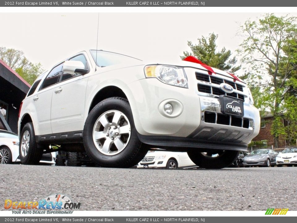 2012 Ford Escape Limited V6 White Suede / Charcoal Black Photo #12
