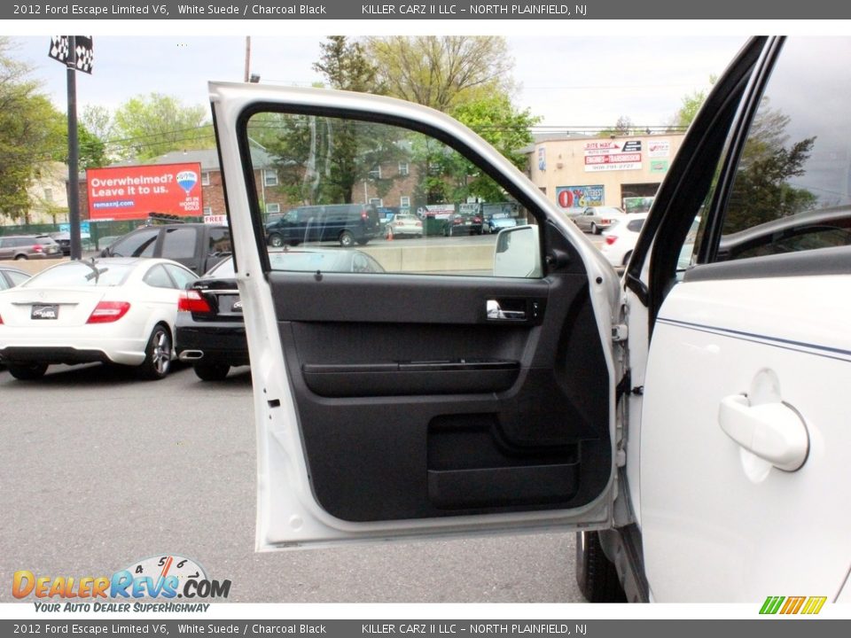 2012 Ford Escape Limited V6 White Suede / Charcoal Black Photo #16