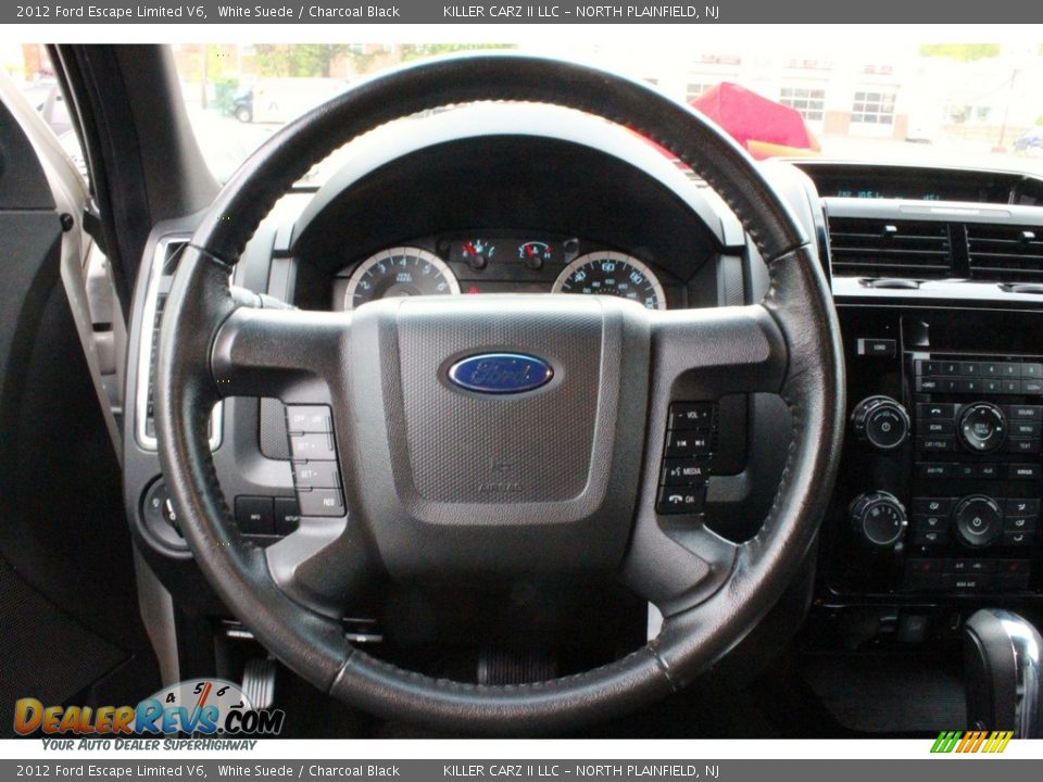 2012 Ford Escape Limited V6 White Suede / Charcoal Black Photo #21