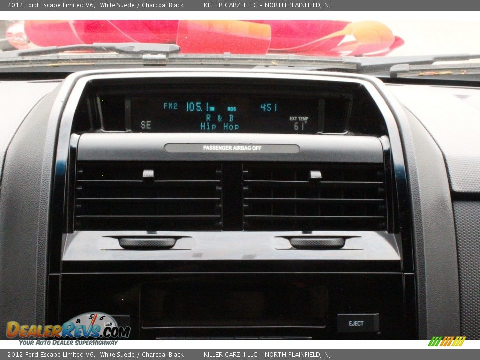 2012 Ford Escape Limited V6 White Suede / Charcoal Black Photo #22