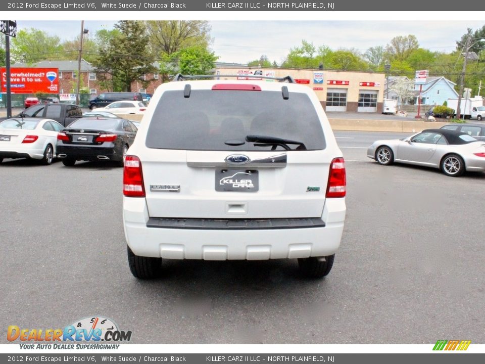 2012 Ford Escape Limited V6 White Suede / Charcoal Black Photo #35