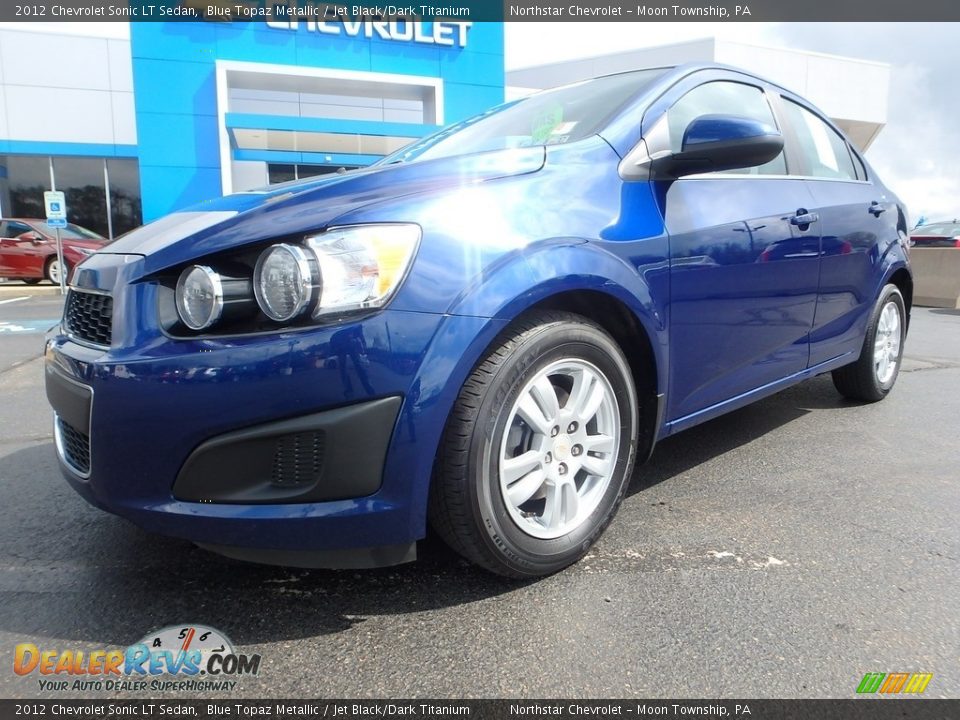 2012 Chevrolet Sonic LT Sedan Blue Topaz Metallic / Jet Black/Dark Titanium Photo #2