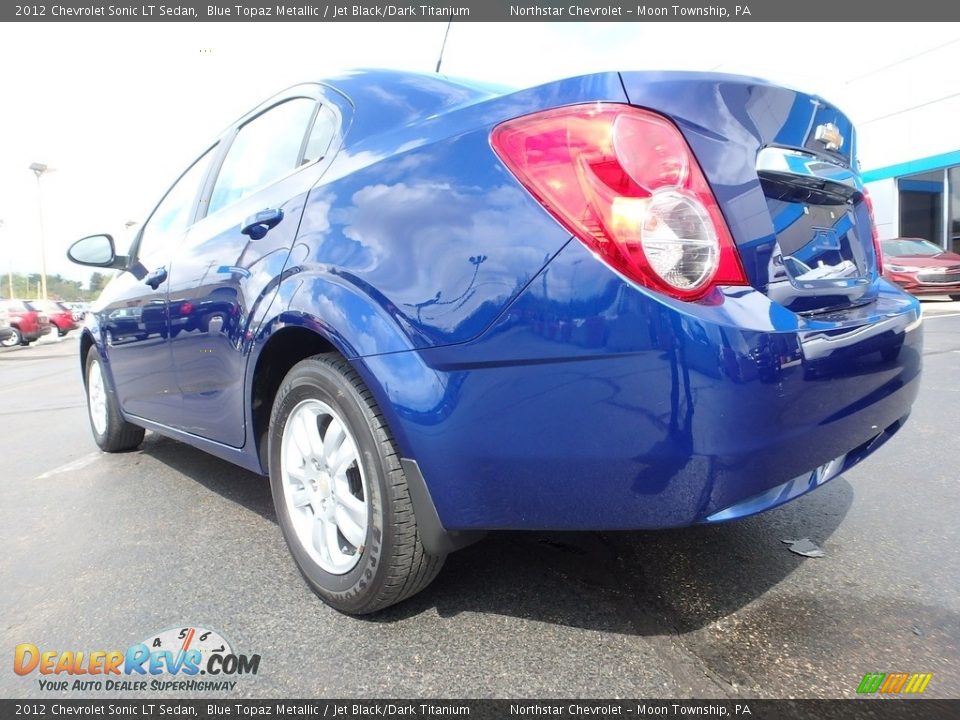 2012 Chevrolet Sonic LT Sedan Blue Topaz Metallic / Jet Black/Dark Titanium Photo #5