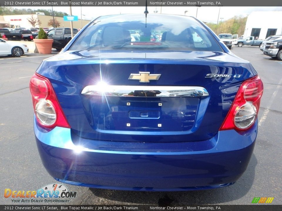 2012 Chevrolet Sonic LT Sedan Blue Topaz Metallic / Jet Black/Dark Titanium Photo #6
