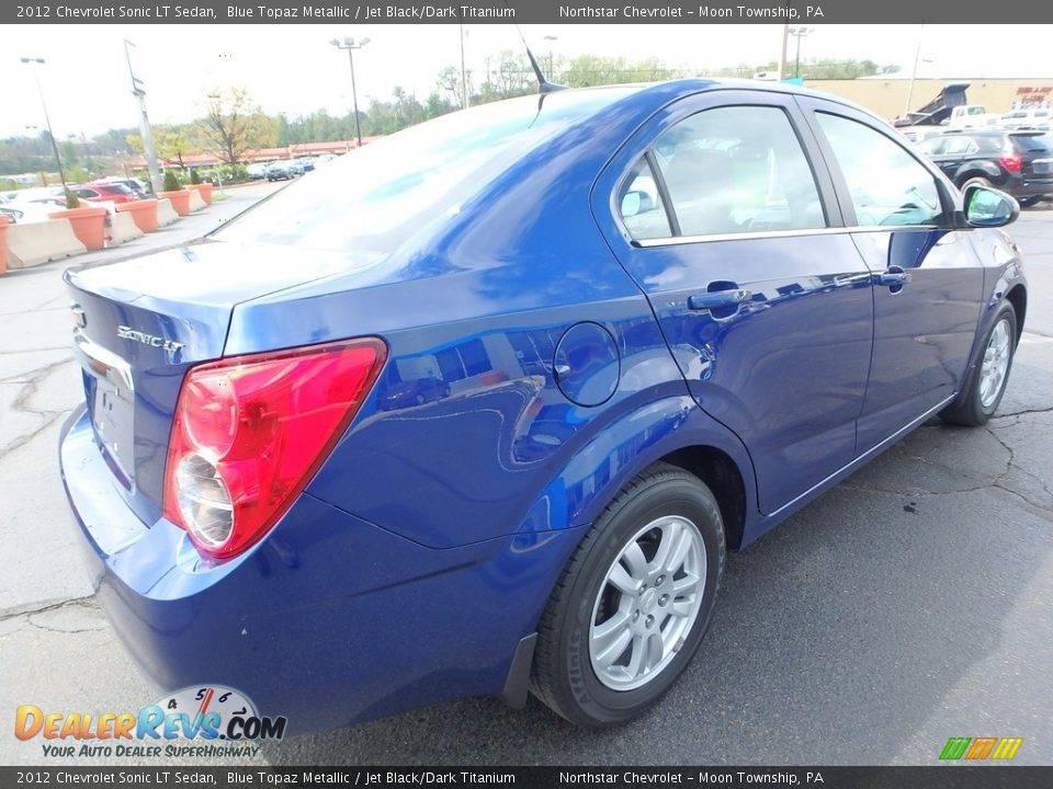 2012 Chevrolet Sonic LT Sedan Blue Topaz Metallic / Jet Black/Dark Titanium Photo #8