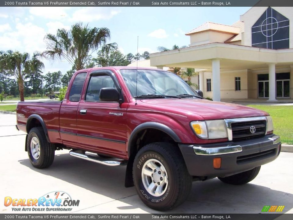2000 Toyota Tacoma V6 PreRunner Extended Cab Sunfire Red Pearl / Oak Photo #1