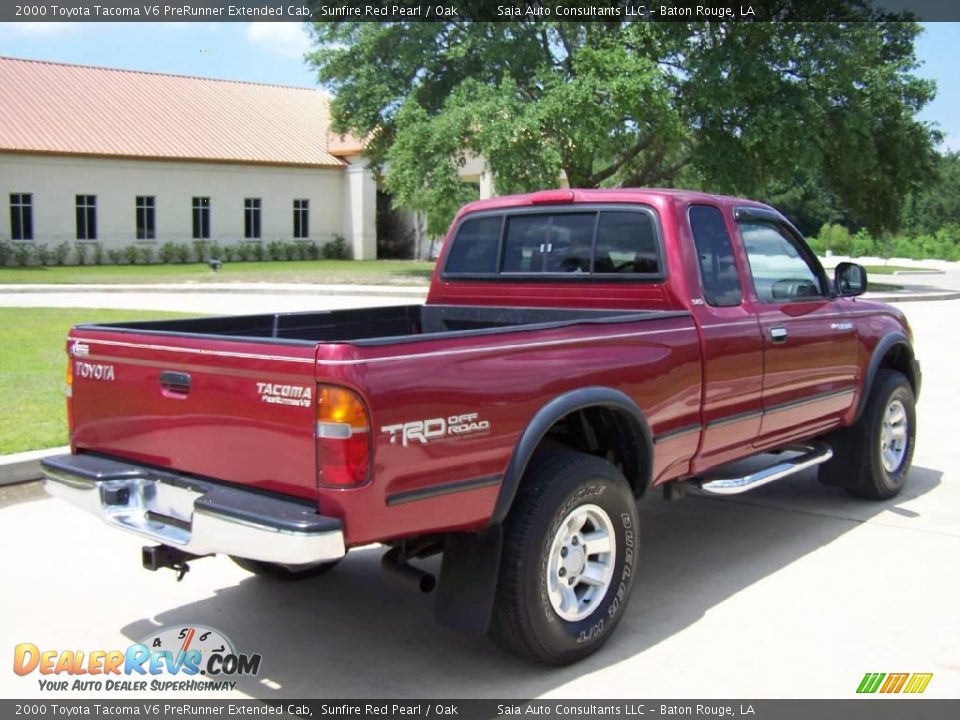 2000 Toyota Tacoma V6 PreRunner Extended Cab Sunfire Red Pearl / Oak Photo #3