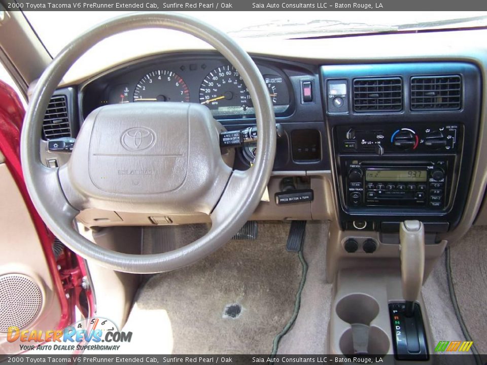 2000 Toyota Tacoma V6 PreRunner Extended Cab Sunfire Red Pearl / Oak Photo #11