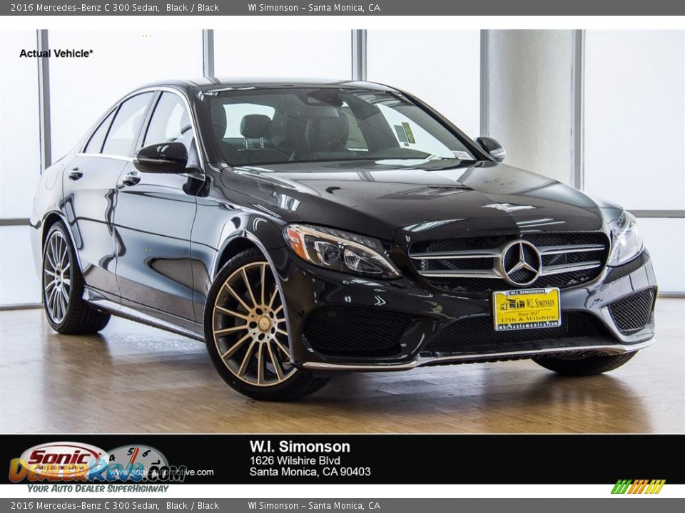 2016 Mercedes-Benz C 300 Sedan Black / Black Photo #1