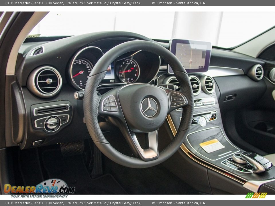2016 Mercedes-Benz C 300 Sedan Palladium Silver Metallic / Crystal Grey/Black Photo #5