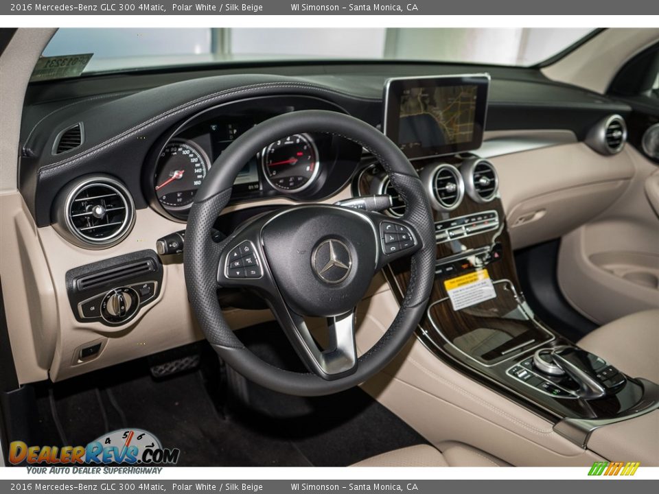 2016 Mercedes-Benz GLC 300 4Matic Polar White / Silk Beige Photo #5