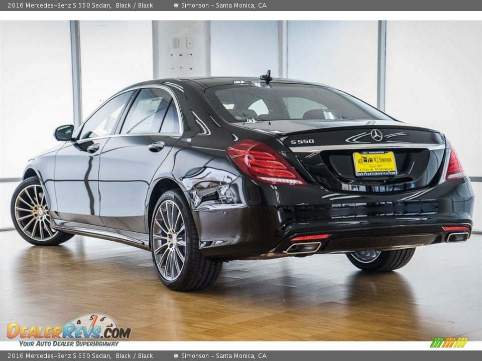 2016 Mercedes-Benz S 550 Sedan Black / Black Photo #3