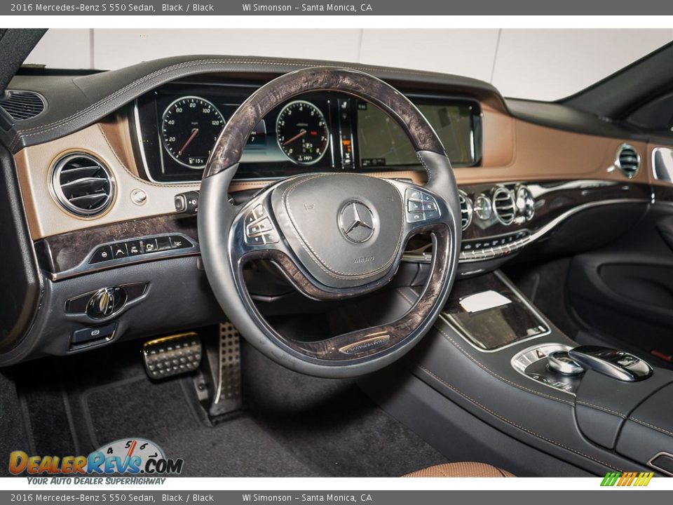 2016 Mercedes-Benz S 550 Sedan Black / Black Photo #6