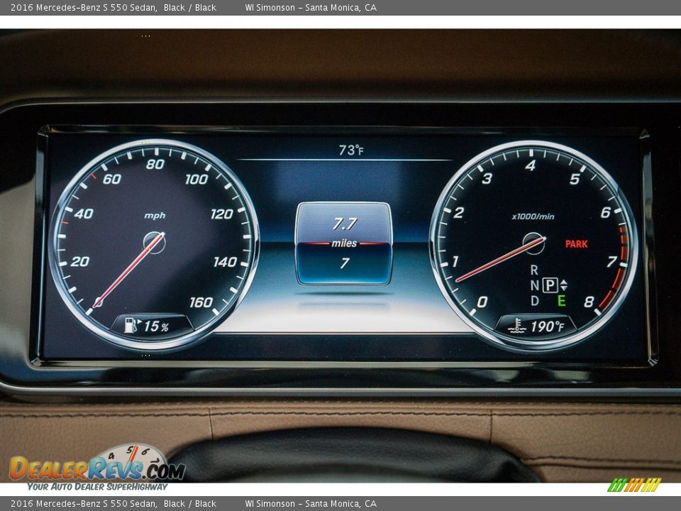 2016 Mercedes-Benz S 550 Sedan Black / Black Photo #7