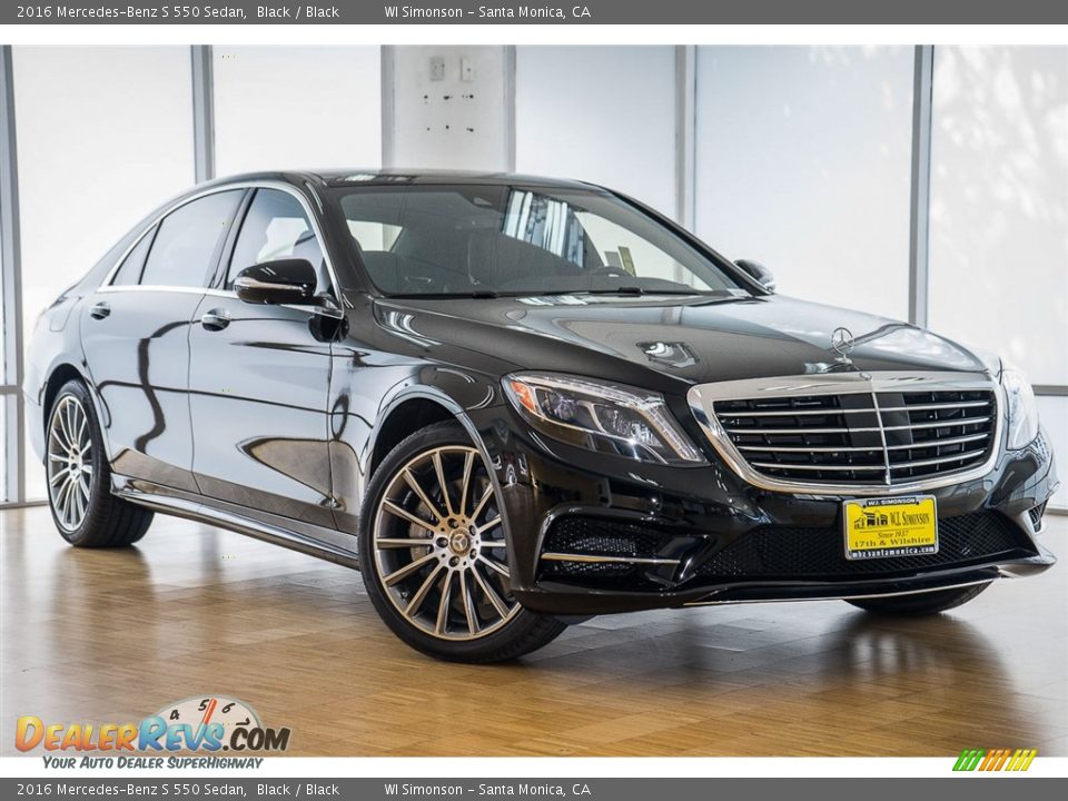 2016 Mercedes-Benz S 550 Sedan Black / Black Photo #12