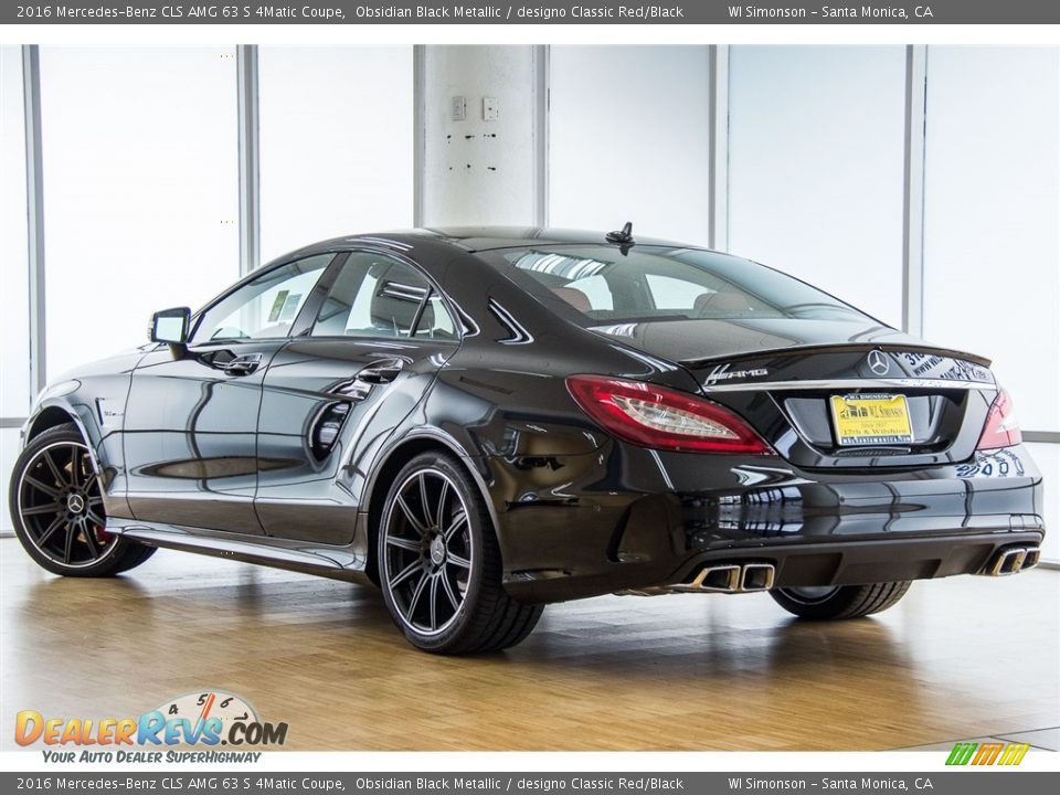 2016 Mercedes-Benz CLS AMG 63 S 4Matic Coupe Obsidian Black Metallic / designo Classic Red/Black Photo #3