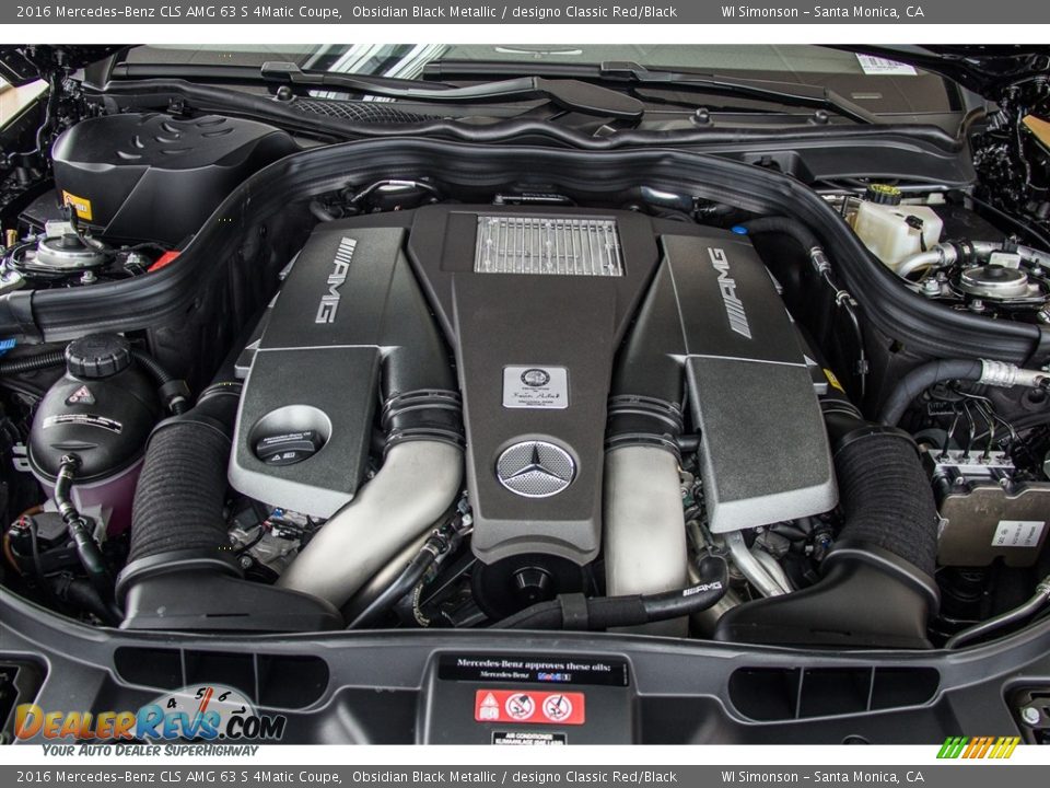 2016 Mercedes-Benz CLS AMG 63 S 4Matic Coupe 5.5 Liter AMG biturbo DOHC 32-Valve VVT V8 Engine Photo #9