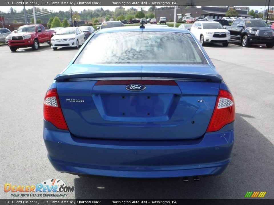 2011 Ford Fusion SE Blue Flame Metallic / Charcoal Black Photo #10
