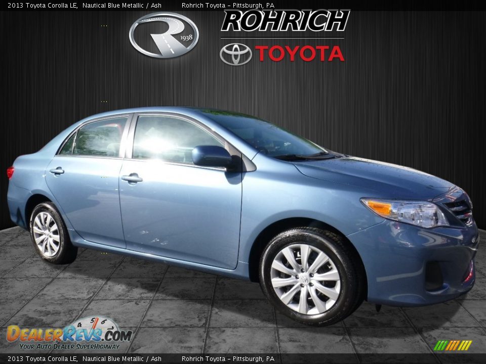 2013 Toyota Corolla LE Nautical Blue Metallic / Ash Photo #1