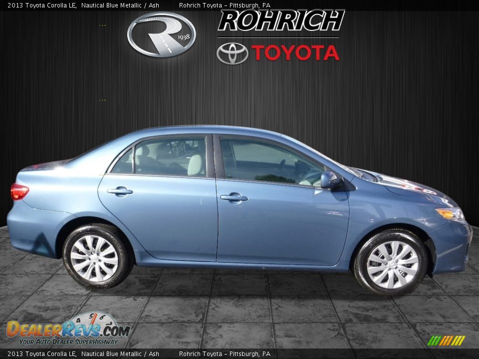 2013 Toyota Corolla LE Nautical Blue Metallic / Ash Photo #2