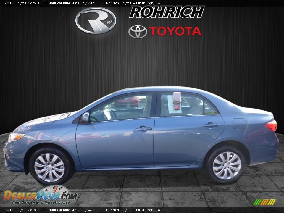 2013 Toyota Corolla LE Nautical Blue Metallic / Ash Photo #4