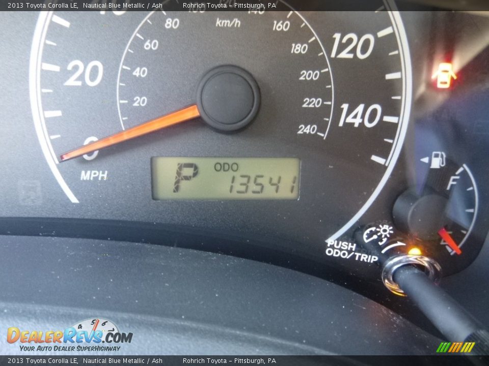 2013 Toyota Corolla LE Nautical Blue Metallic / Ash Photo #9