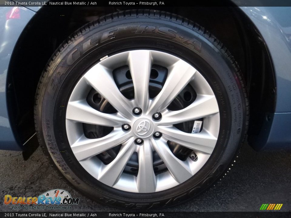 2013 Toyota Corolla LE Nautical Blue Metallic / Ash Photo #14