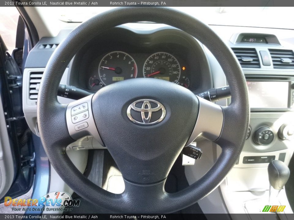2013 Toyota Corolla LE Nautical Blue Metallic / Ash Photo #18