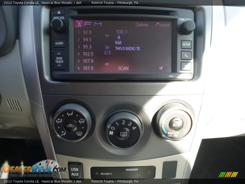 2013 Toyota Corolla LE Nautical Blue Metallic / Ash Photo #24