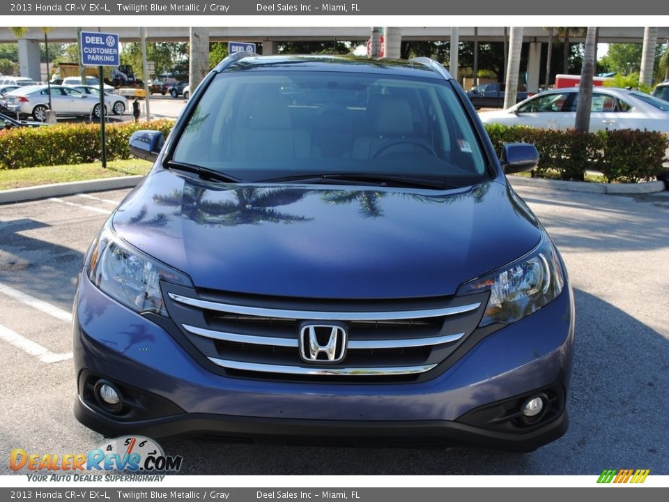 2013 Honda CR-V EX-L Twilight Blue Metallic / Gray Photo #3