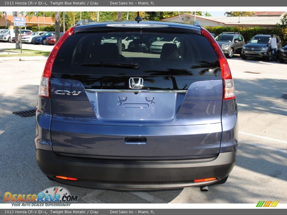 2013 Honda CR-V EX-L Twilight Blue Metallic / Gray Photo #7