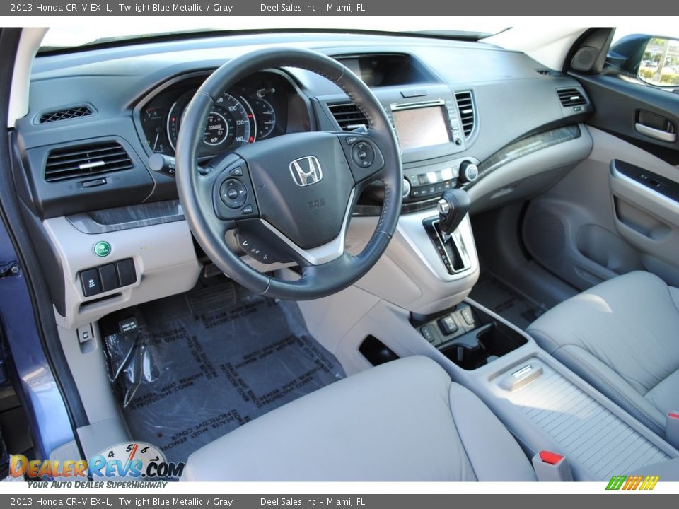 2013 Honda CR-V EX-L Twilight Blue Metallic / Gray Photo #17