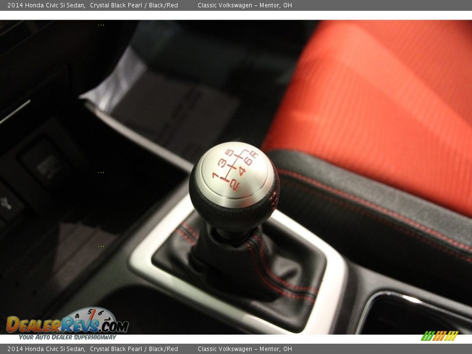2014 Honda Civic Si Sedan Crystal Black Pearl / Black/Red Photo #13