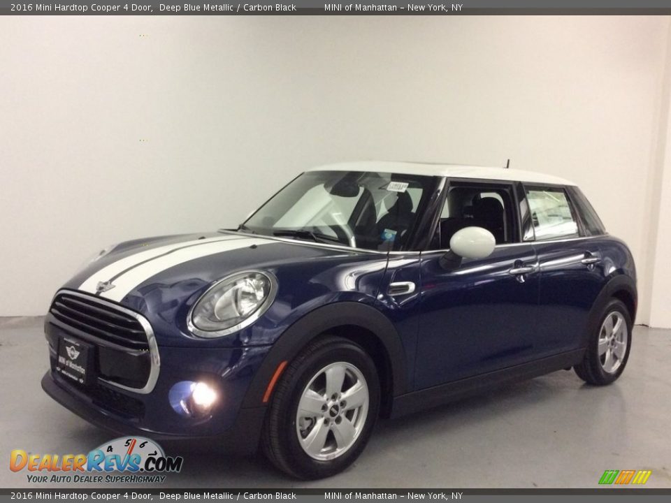 2016 Mini Hardtop Cooper 4 Door Deep Blue Metallic / Carbon Black Photo #1