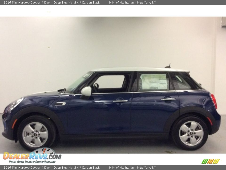 2016 Mini Hardtop Cooper 4 Door Deep Blue Metallic / Carbon Black Photo #3