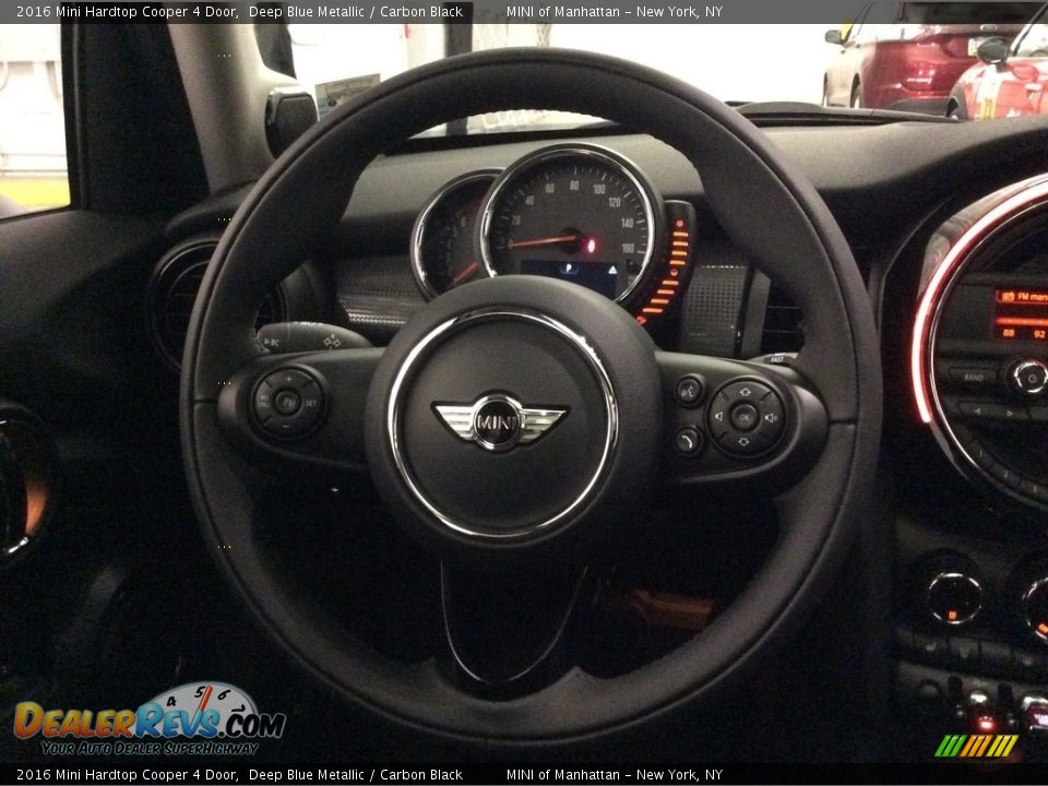 2016 Mini Hardtop Cooper 4 Door Deep Blue Metallic / Carbon Black Photo #14