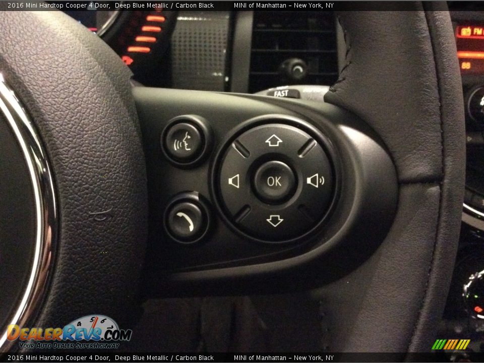 2016 Mini Hardtop Cooper 4 Door Deep Blue Metallic / Carbon Black Photo #16