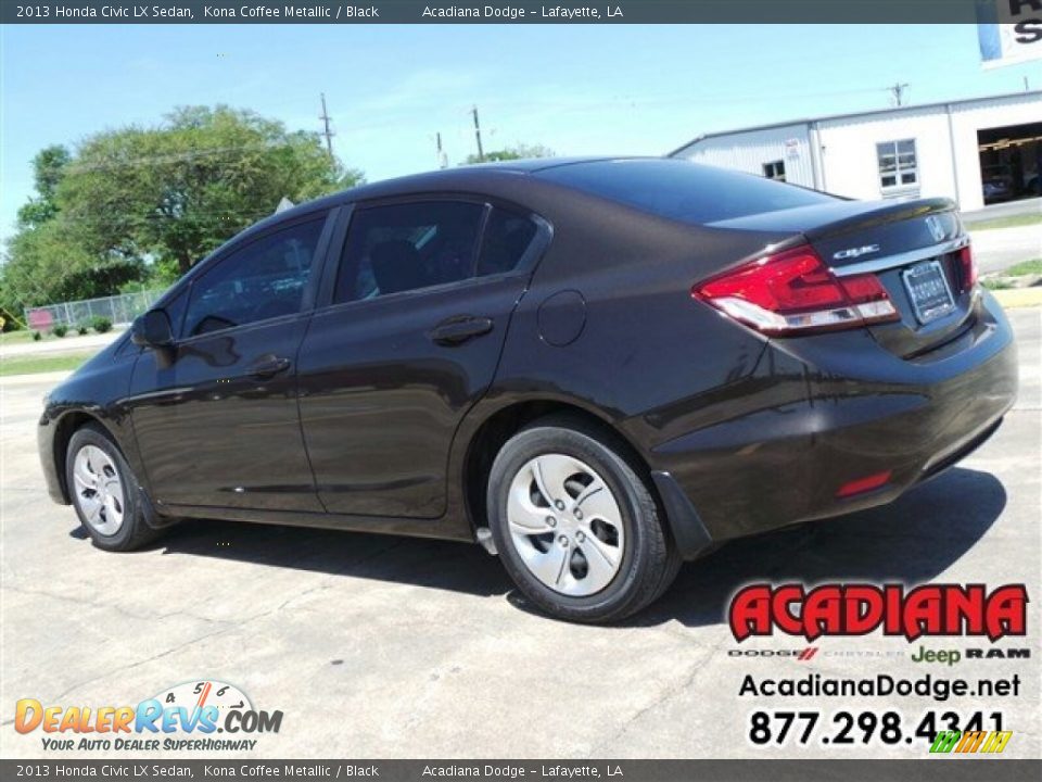 2013 Honda Civic LX Sedan Kona Coffee Metallic / Black Photo #5