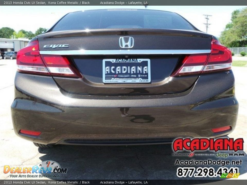 2013 Honda Civic LX Sedan Kona Coffee Metallic / Black Photo #6