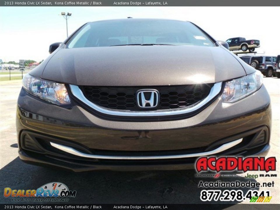 2013 Honda Civic LX Sedan Kona Coffee Metallic / Black Photo #12