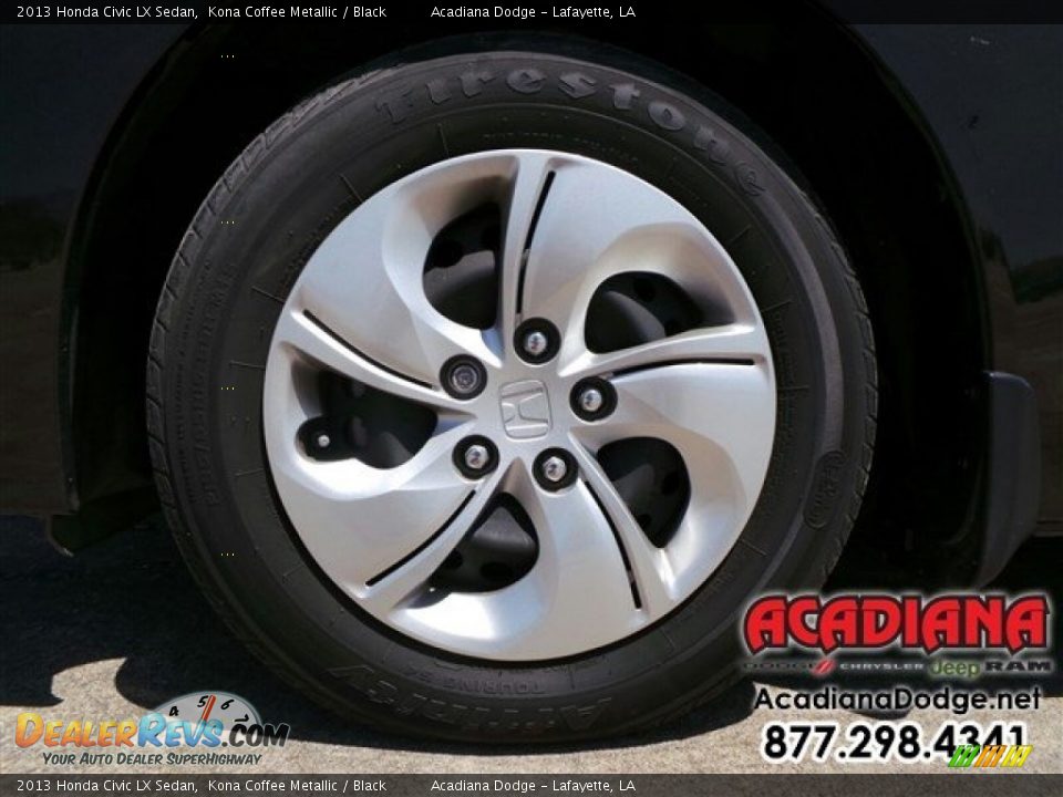 2013 Honda Civic LX Sedan Kona Coffee Metallic / Black Photo #13