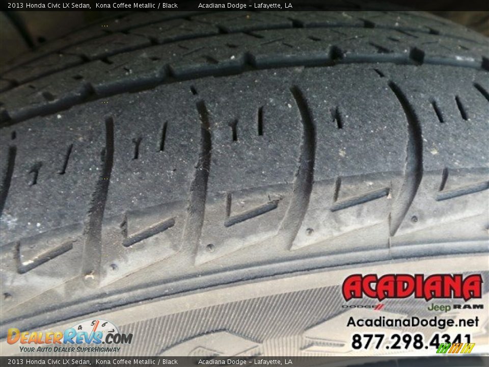 2013 Honda Civic LX Sedan Kona Coffee Metallic / Black Photo #14
