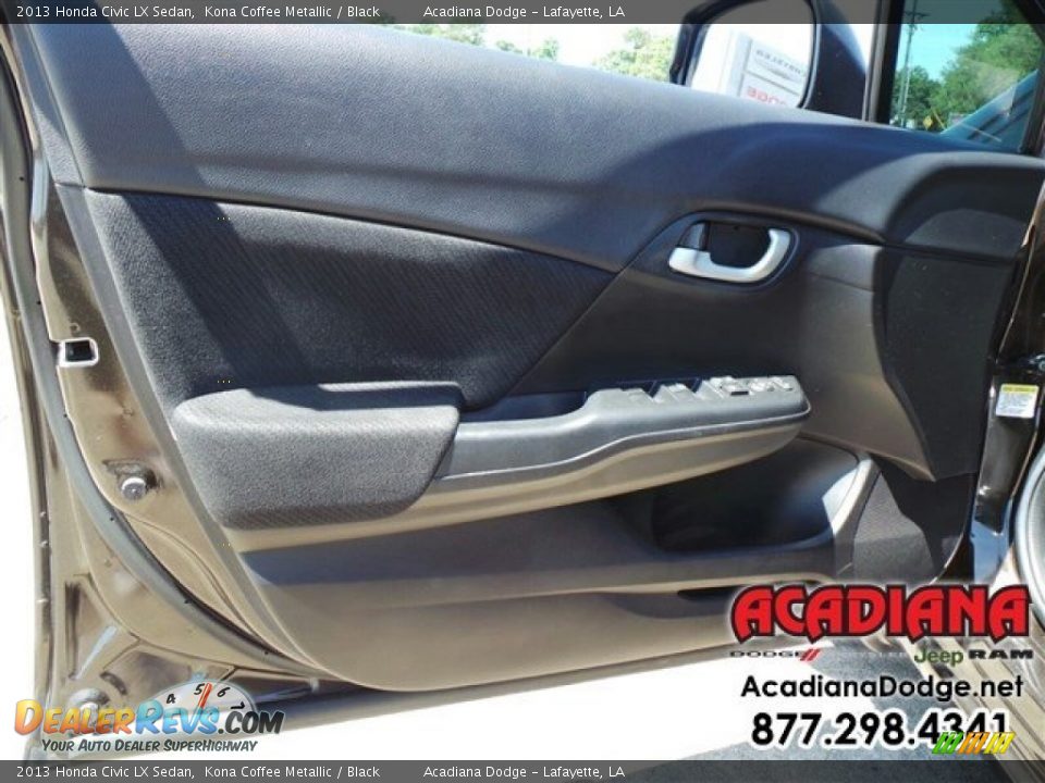 2013 Honda Civic LX Sedan Kona Coffee Metallic / Black Photo #16