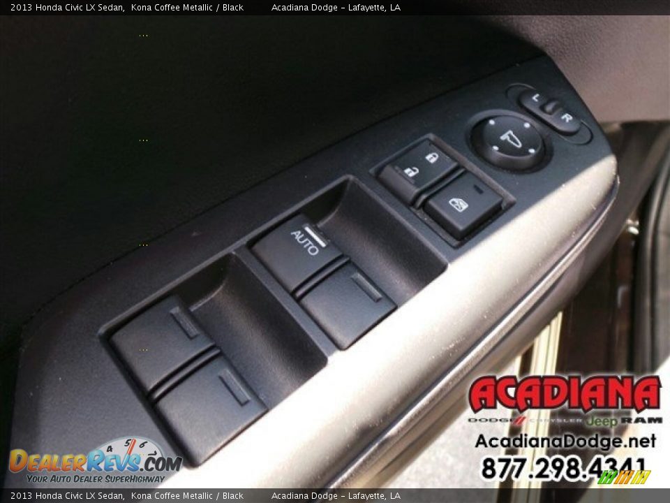 2013 Honda Civic LX Sedan Kona Coffee Metallic / Black Photo #17