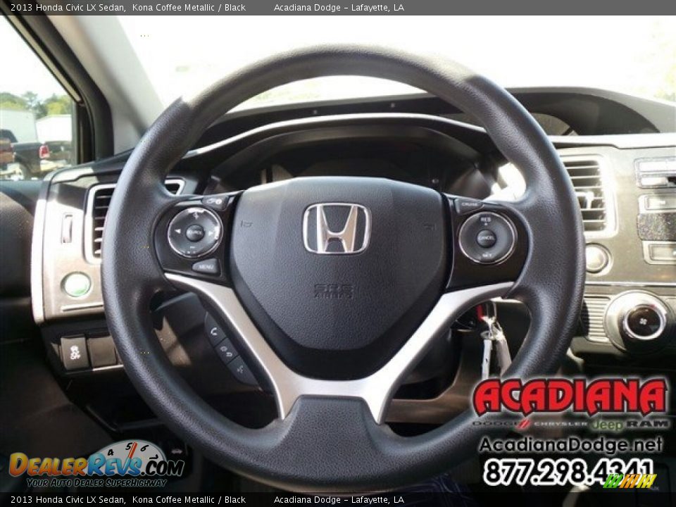 2013 Honda Civic LX Sedan Kona Coffee Metallic / Black Photo #18