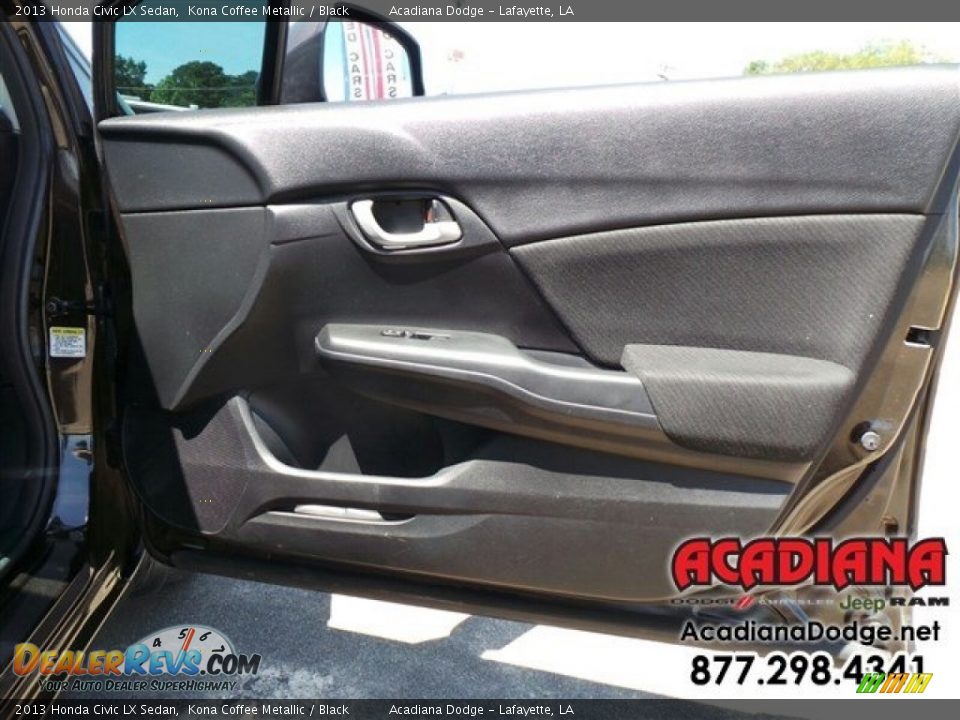 2013 Honda Civic LX Sedan Kona Coffee Metallic / Black Photo #22