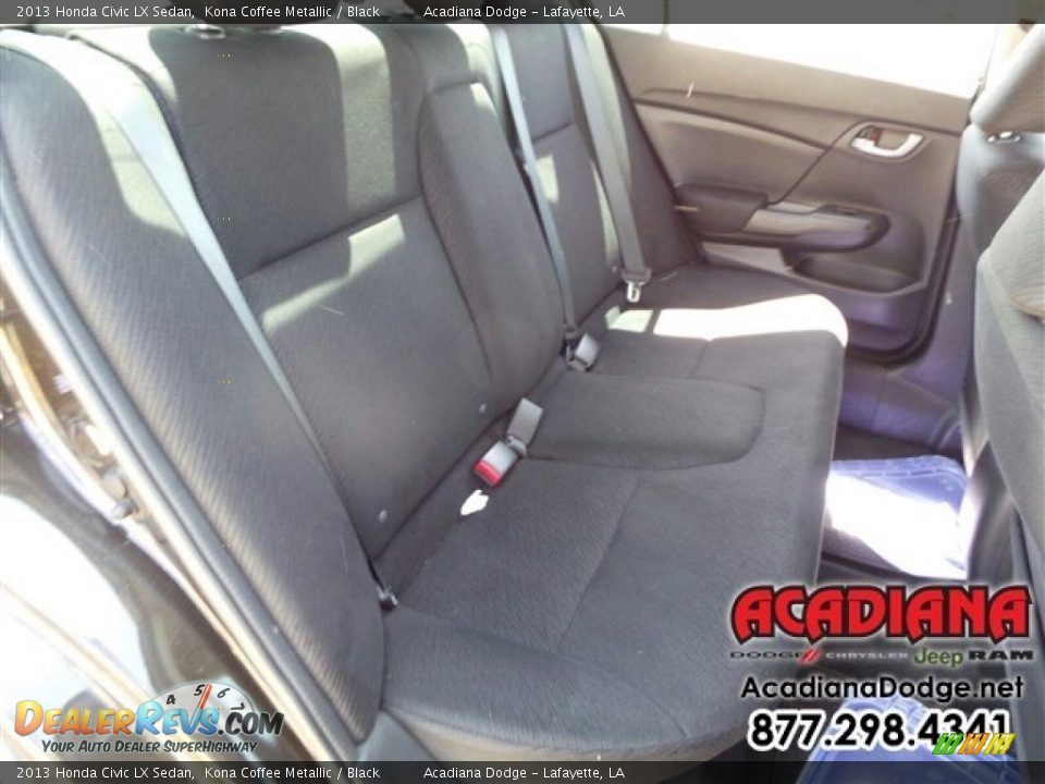 2013 Honda Civic LX Sedan Kona Coffee Metallic / Black Photo #24