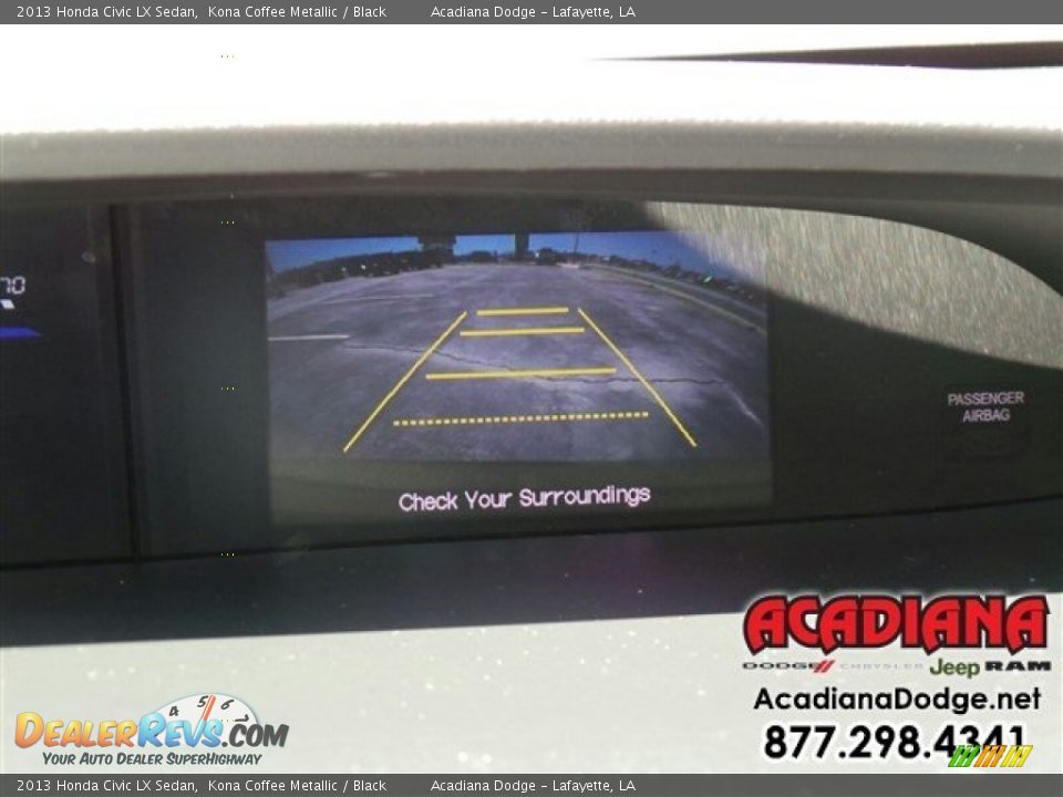 2013 Honda Civic LX Sedan Kona Coffee Metallic / Black Photo #27