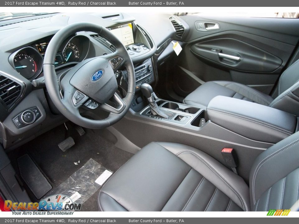 Charcoal Black Interior - 2017 Ford Escape Titanium 4WD Photo #5